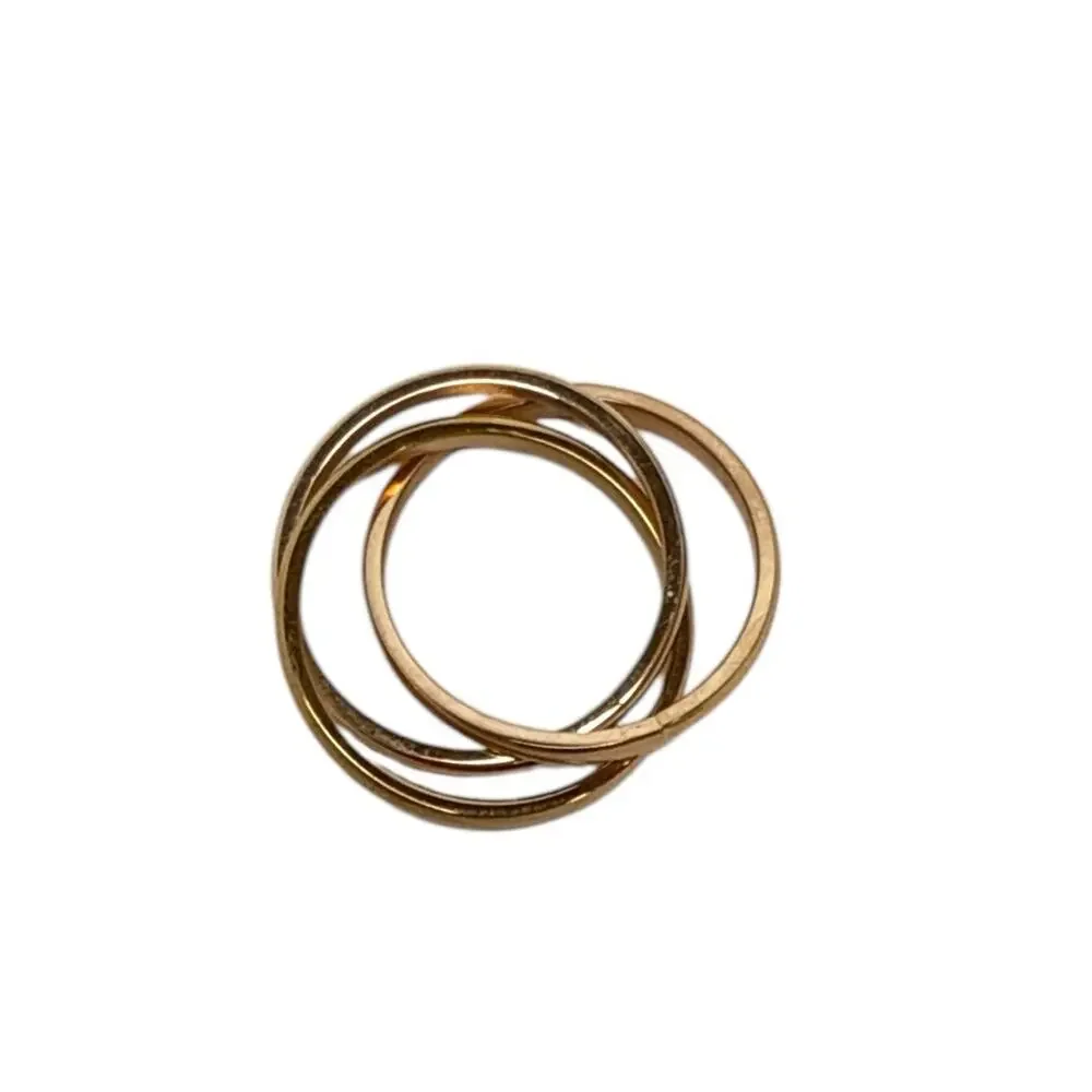 Rose Gold Fidget Ring Set Interlocking Spinner Rings Women’s Size 7 NEW